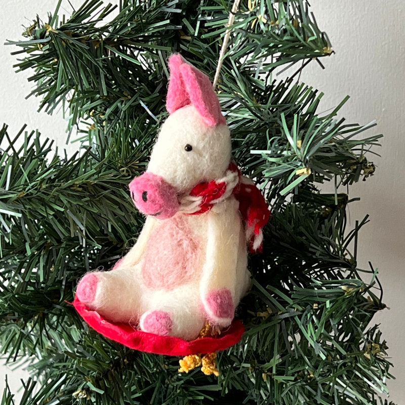 Ornement figurine suspendu porc piggles