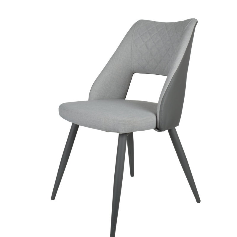 Chaise de salle à manger rembourrée Schramm, Gris