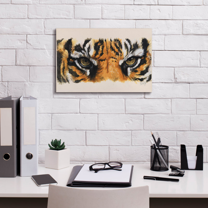 «Kemily Eyecatching Tiger» par Barbara Keith, H 12 po x l 18 po x P 0,75 po