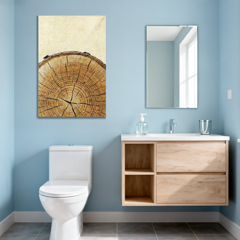 Plants & Flowers Wood Grain Texture Tree Ring Pattern, 48" H x 32" W
