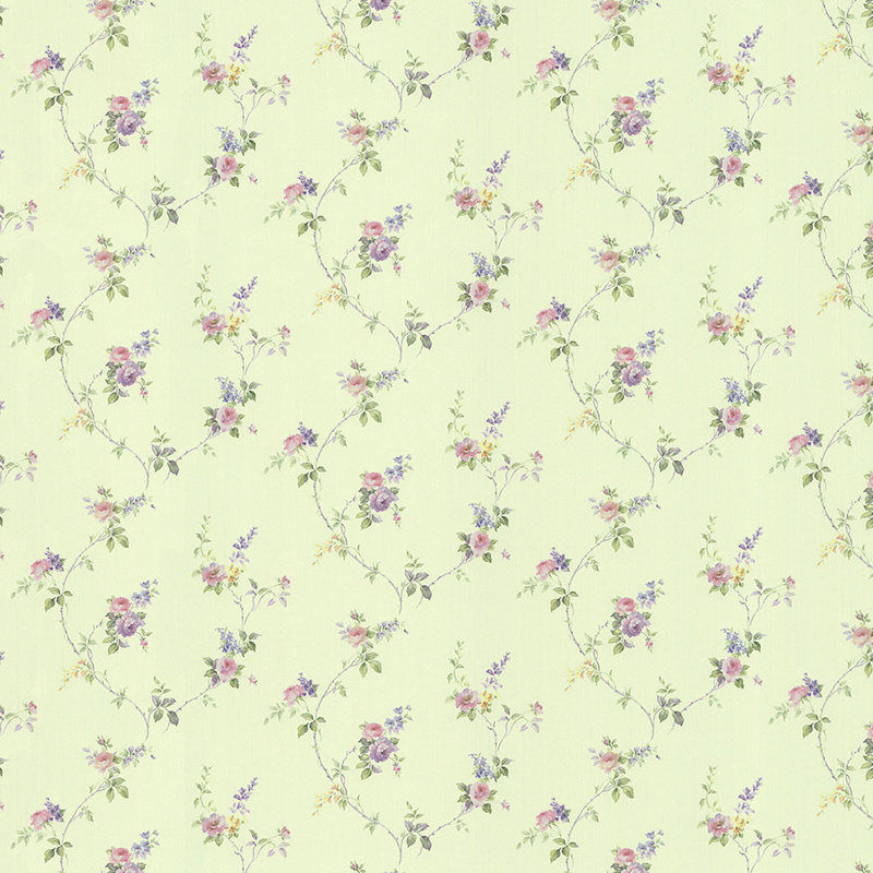 Papier peint Amaranthine 32,7 'x 20,5 "Laura's Trail, Mauve / rose / vert
