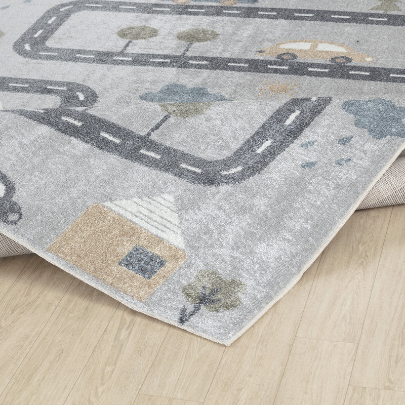 Modern Washable Rug, Pictorial Anti-Slip Rug For Living Room, Dining Room, Bedroom, Kitchen, Rectangle 140 x 200 cm