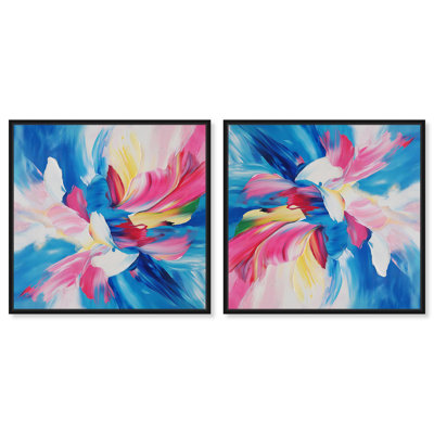 «Whimsical Whirl», ensemble de toiles abstraites par Art Remedy