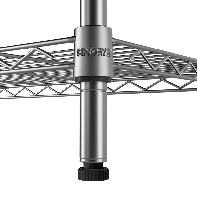 Tablettes de rangement réglables, Argent argent, H 69 po x l 21,25 po x P 11,41 po