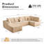 Canapé modulaire en velours côtelé en L 3 pièces Cloudelle - Aucun assemblage requis-1220436189