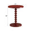 Table d'appoint ronde vintage de 56 cm (22 pouces) avec piédestal tourné, idéale pour le salon et la chambre.