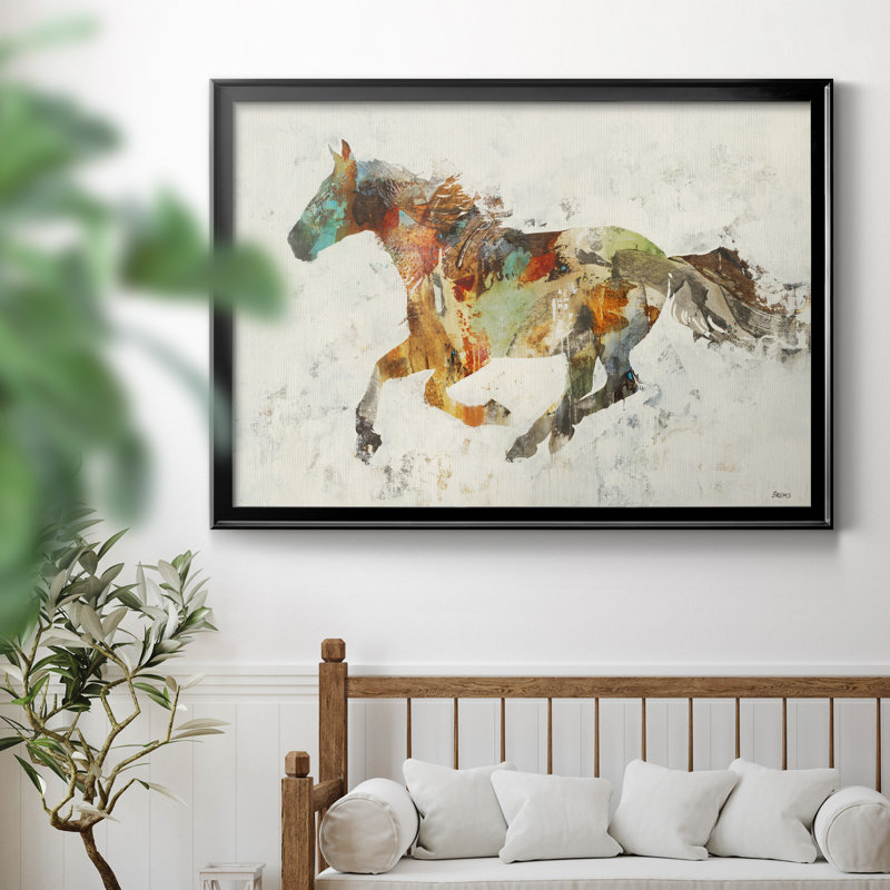 " Totem II ", Black Framed Canvas, 30.5" H x 42.5" W x 1.5" D