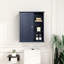 Rangement mural bleu amélioré, caractéristique, polyvalent pour l'armoire d'organisation de salle de bain et de cuisine, construction, charnières, adaptable à une chambre à coucher