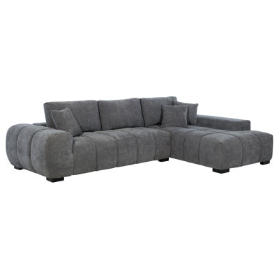 Canapé modulaire rembourré gris anthracite Plather