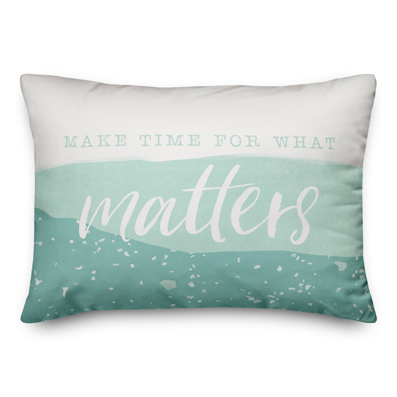 Housse et insert rectangulaire pour l'extérieur Make Time for What Matters