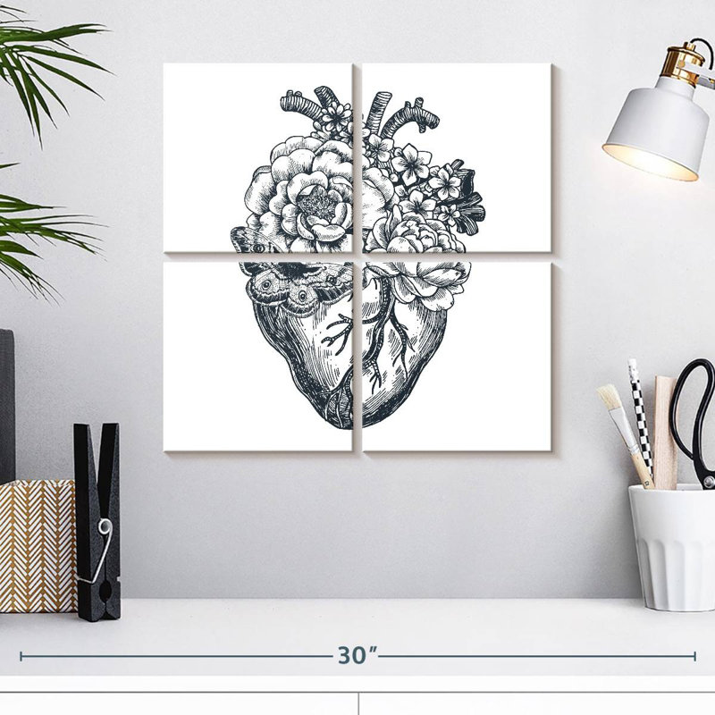 Anatomie du cœur Harnek, H 18 po x l 18 po