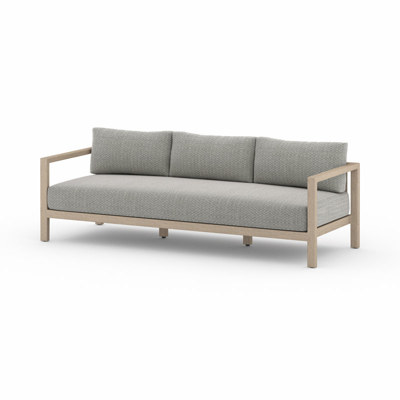 Solano Outdoor 3 - Seat Patio Sofa, Washed Brown, Faye Sand