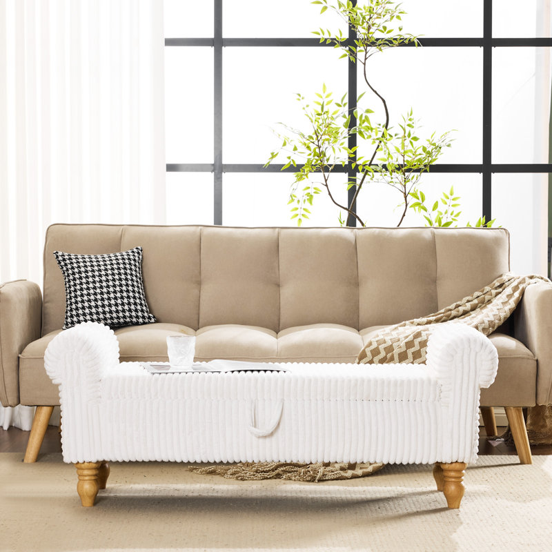 Banc de rangement rembourré