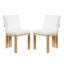 Ensemble de 2 chaises de salle à manger confortables en bois de style moderne Boucle