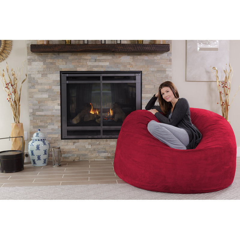 Bean Bag Chair: Giant 5' Shredded Memory Foam Filled Furniture Bean Bag with Removable and Machine Washable Cover - Big Bean Bag Sofa Lounger with Soft Micro Fiber Cover - Multiple Colors and Fabrics
