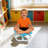 360° Swivel Sensory Spin Chair – Orange Flower-Shaped Wobble Seat For Vestibular Development & Balance Training-126127797