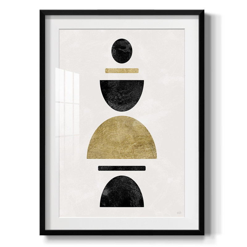 Modern Stack -Framed Print, 28.5" H x 20.5" W, Black
