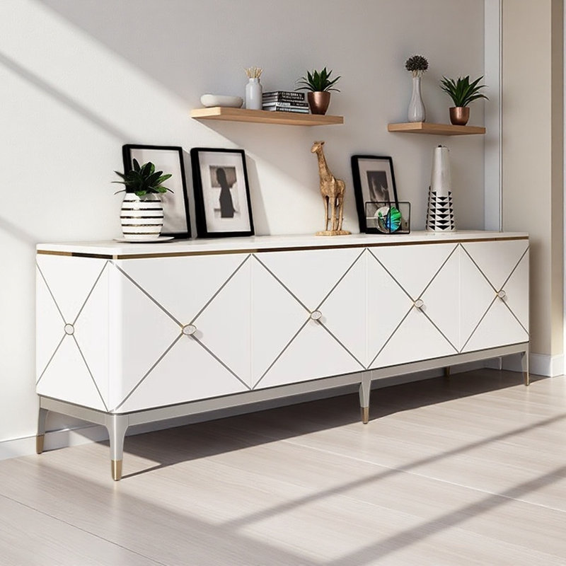 Meuble télé blanc de style américain