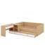 Lit plateforme double avec tiroirs, tablettes et coiffeuse-1787746015