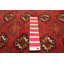 Tapis rouge Baluch unique fait à la main 3 pi 4 po x 10 pi 1 po One Of Kind
