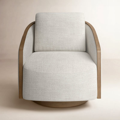 Nieve Upholstered Swivel Barrel Chair