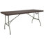 Noah 6-Foot Bi-Fold Rattan Plastic Folding Table with Handle - Event Table