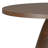 30"W Walnut Solid Acacia Modern Round Coffee Table with Pedestal Base, Fully Assembled