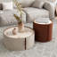Table basse circulaire de style nordique