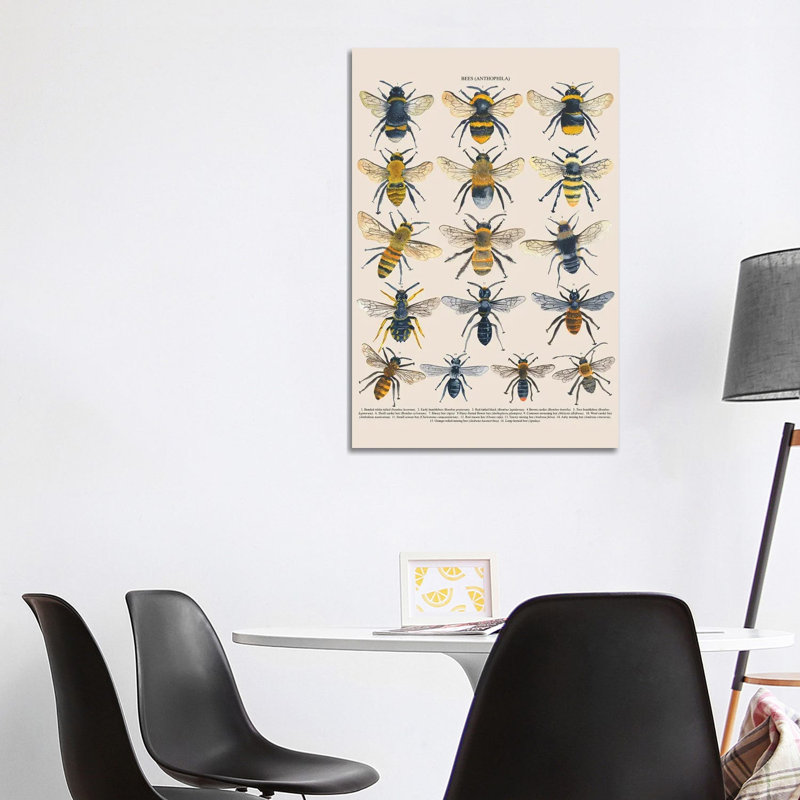 Bees by Michelle Campbell - Wrapped Canvas Print, 101.6 cm H x 66.04 cm W x 1.91 cm D