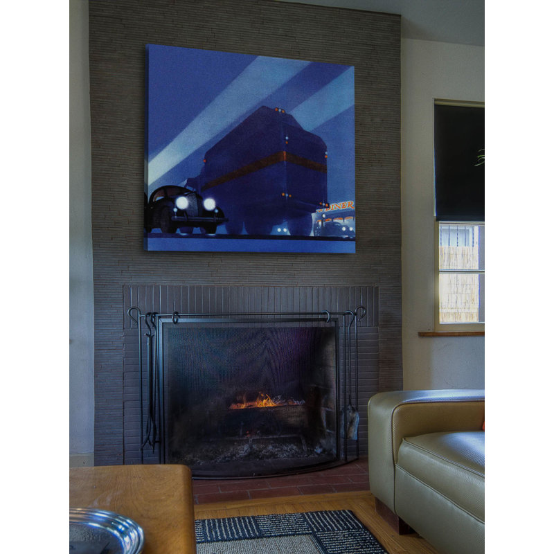 Near The Diner - Wrapped Canvas Print, 122cm H x 122cm W
