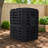 90-Gallon Black Recycled Plastic Garden Composter Bin, Large Outdoor Compost Box