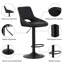 Swivel Upholstered Adjustable Height Counter Stool with Metal Frame-1465109844