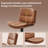 Double-Layer Upholstered Adjustable Swivel Bar Stools with Ergonomic Back (Set of 2)-2069916371-2069916368