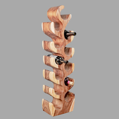 Burruss Solid Wood Tabletop Wine Bottle Rack Brown
