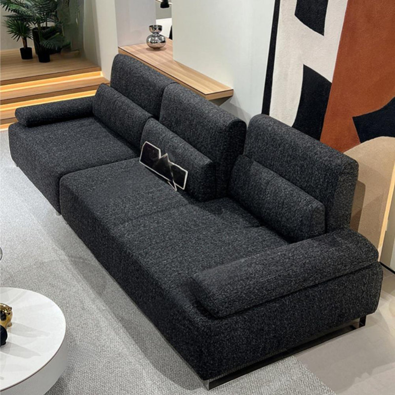 Linen Straight Adjustable Movable Back Sofa