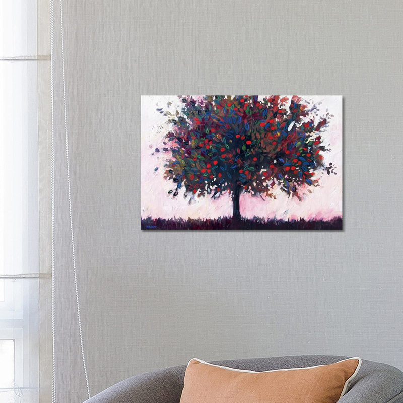 Pommier par Patty Baker - peinture sur toile tendue, H 18 po x l 26 po x P 1,5 po