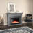 Freestanding Electric Fireplace with Remote-1272029733