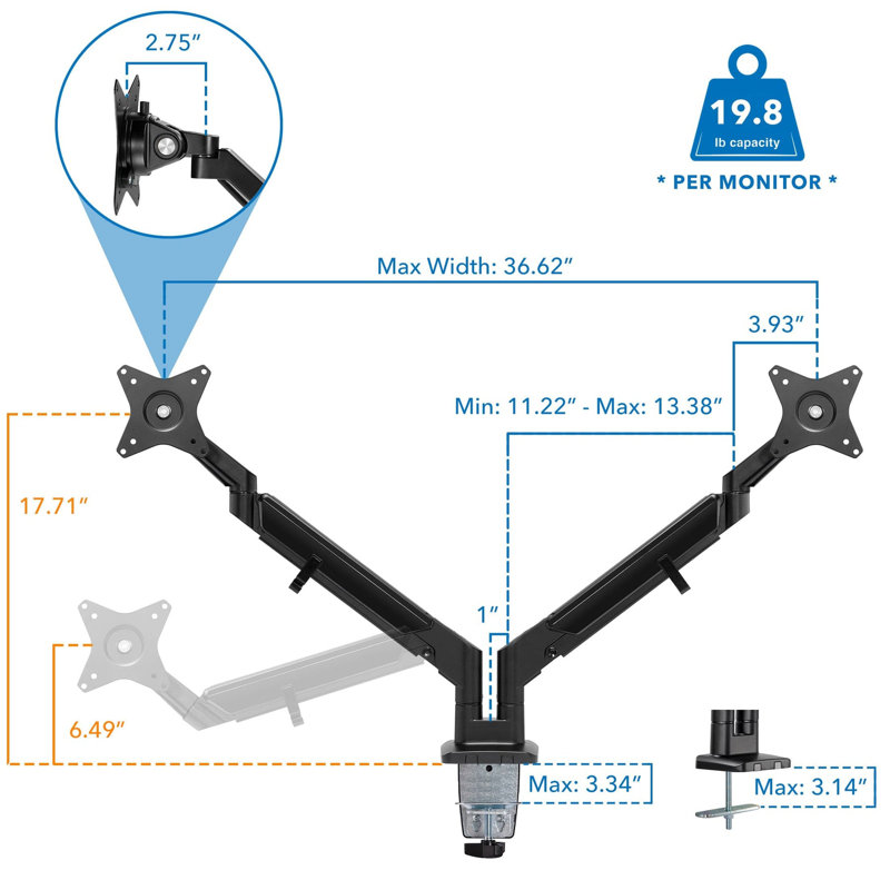 Mount-it Multi-Screen Desktop Mount