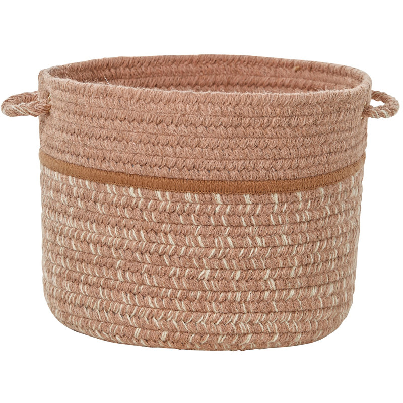 Highland Dunes Fabric Decorative Basket, 8" H x 10" W x 10" D, Rosewood