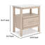 Table de chevet Mooran, 1 tiroir avec USB, plateau en marbre blanc-111450672