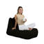 Fauteuil à billes de jardin Original noir, 41,3 po x 29,5 po x 41,3 po | 100% polyester imperméable, mousse de styromousse recyclée à 100% | Système de double fermeture à glissière dissimulée, capacité de poids maximale: 440 lb | Parfait pour le divertissement extérieur moderne-244502173