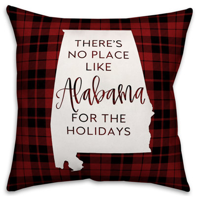  Housse de coussin «It's No Place Like Alabama for the Holiday»
