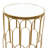 Etchison 3 Piece Gold Metal Accent Table with Mirrored Glass Top Set, 22", 25", 28"H