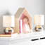 Ensemble de lampes de table en acier brossé 9,25 po Warminster-1205389695