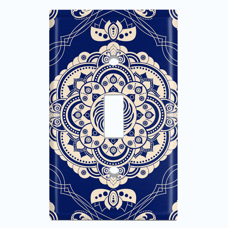 Patterned 1 - Gang Toggle Light Switch Standard Wall Plate