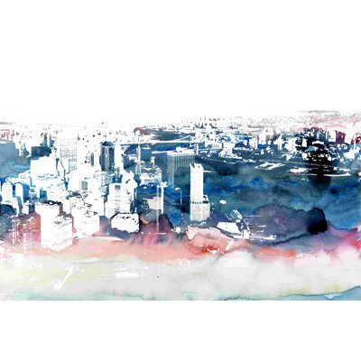 Abstrait bleu marine, rose, peinture urbaine