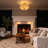 3-Light 15.74In.W Opal Glass Flush Mount