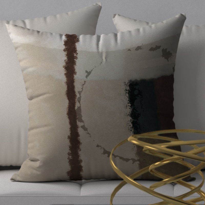 Abstract Reversible Throw Pillow, 20" x 20"