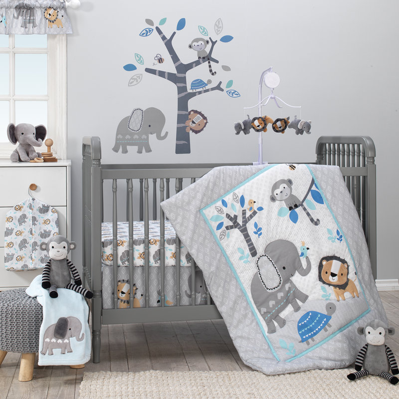 Drap-housse pour lit de bébé Jungle Fun