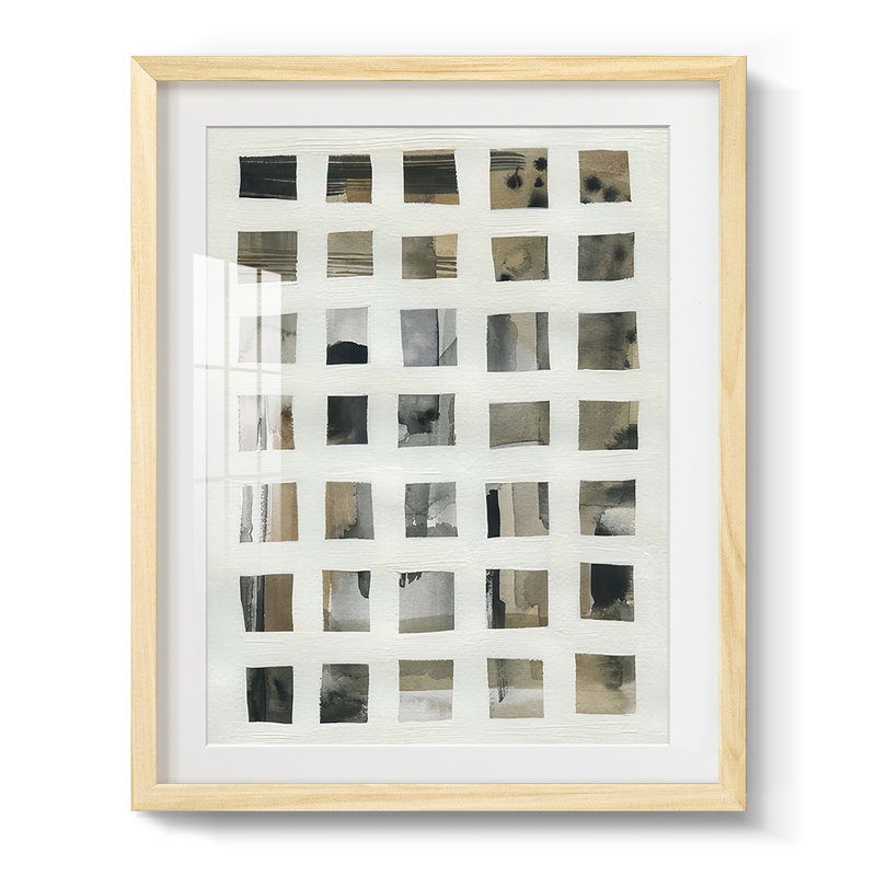 Grid of Grit II - Impression encadrée, Naturel, H 25,5 po x l 17,5 po